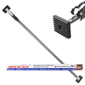 BoxerTool Ratchet Utility Cargo Bar Adjustable 40"– 70" Non-Slip Swivel - Secure and Stable for Pickup Trucks, SUV, Van, Small Trailer, Cars – Storage Organizer - Truck Bed Divider - Ratcheting Bar
