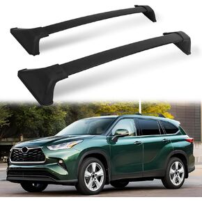 رفوف سقف القضبان المتقاطعة مناسبة لـ 2020 2021 2022 2023 2024 Toyota Highlander L & LE & Hybrid LE & Hybrid LE Nightshade Luggage Crossbars Cargo Carrier (بدون قضبان) in Kuwait