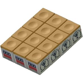 Silver Cup Camel Billiard Chalk Box of 12 USA