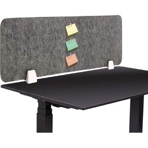 MYOYAY Clamp-on Acoustic Desk Divider 40x12 in Freestanding Privacy Panel Sound Absorbing Cubicle Desk Divider Removable Acoustic Partitions with 2 Clips for Offices, Braries, Classrooms,Library