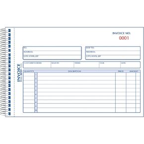 Rediform-Blueline 5-1/2" X 7-7/8" Carbonless Duplicate Invoice Book (7L721S)