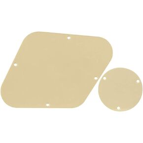 SHENGSUI LP Rear Control Plate Pickguard Switch Plate Cover Set Compatible with Epiphone Les Paul Black Pearl