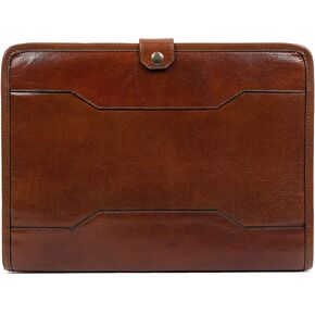 حافظة جلدية مقاومة للوقت - مجلد أعمال مقاس A4 - حافظة منظم المستندات - حافظة لجهاز كمبيوتر محمول مقاس 13 بوصة - صندوق هدايا متضمن in Kuwait