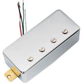Artec MVBA4 Alnico 5 Covered Humbucker Bridge Pickup 8.6K for LP or EPI Style 4-String Electric Bass, Chrome
