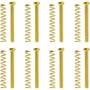 8pcs Humbucker Pickup Mounting Gold Metal Screws and Springs Adjustable