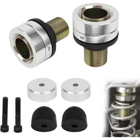 A Pair Front Adjustable Coil Over Spacer System Compatible with JKS Jeep Cherokee XJ Comanche MJ Grand Cherokee ZJ and Wrangler TJ LJ Aluminum Coil Spacer Kit