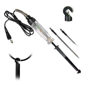 allsun Auto Audible Circuit Tester, Car 6-12V DC Wire Piercing Cord Voltage Test Light Heavy Duty,Vehicle Circuit Low DC Voltage Light Tester,Hook Probe 59 in-Long Cord Sharp Stainless