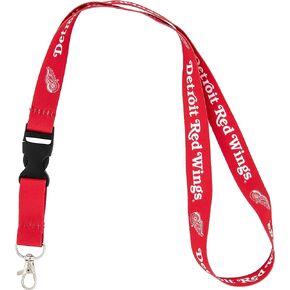 Desert Cactus Detroit Red Wings NHL National Hockey League Car Keys ID Badge Holder Lanyard Keychain Detachable Breakaway Snap Buckle (Lanyard 1 - Red)
