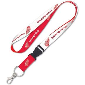 NHL Detroit Red Wings Lanyard with Detachable Buckle, 3/4"