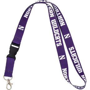 Desert Cactus Northwestern University Wildcats Car Keys ID Badge Holder Lanyard Keychain Detachable Breakaway Snap Buckle (Purple)