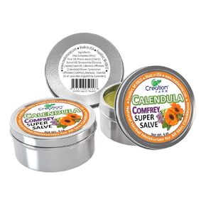 Calendula-Comfrey Super Salve 3 Pack of 4 oz Tins Balsamo pomade herba Caléndula Consuelda crema