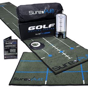 SurePutt Golf Putting Mat Indoor | Premium Practice Chipping and Putting Green | Eye Alignment Mirror and Putting Cup Included | Complete Short Game Improvement System |Approx 10ft x 1.7ft in Saudi Arabia