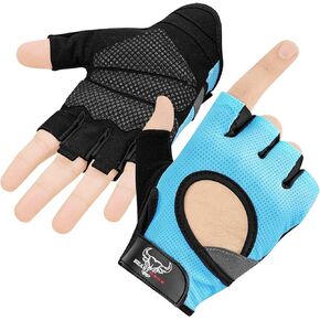 BEAST RAGE Workout Gloves for Men and Women, Fingerless Weight Lifting Gloves with Palm Protection Padding, Breathable and Lightweight Gym Gloves for Weightlifting, Cycling, Exercise, Training Pull Up