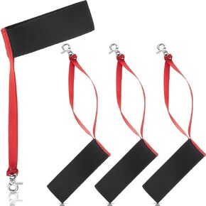 2 Pairs Sport Glove Strap Winter Wrist Strap Elastic Gloves Ski Straps Leash Strap Clip with Metal Button for Hanging Glove