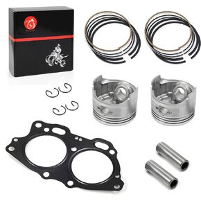 Oversize 0.5mm Top End Rebuild Kit Piston & Ring Gasket for EZGO 4 Cycle Gas Golf Cart 350cc EH35C MCI Fuji Robin Engine 1996-2008