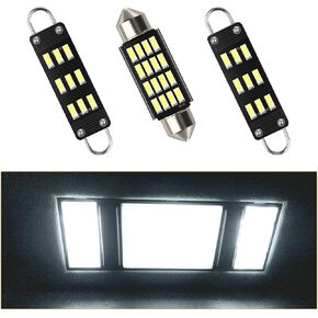 Interior LED Map Dome Light Bulbs Kit Compatible with 1988-1998 Chevy Silverado GMC Sierra C1500 K1500 C2500 K2500 Pickup Truck, White