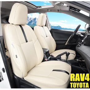 Custom Fit RAV4 Car Seat Covers Fit for 2019 2020 2021 2022 2023 2024 Toyota RAV4 LE Limited XLE Premium with Waterproof Faux Leather (LU01-XLE, Wine red,Full Set)