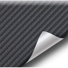 VViViD Black Carbon Fiber Weatherproof Faux Leather Finish Marine Vinyl Fabric (1.5ft x 54")