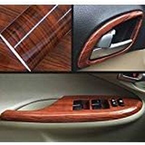 Moyishi Wood Grain Vinyl Sticker Decal Roll Car Interior Home Office Furniture DIY Film Wrap 30cmx100cm (Brown)