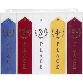 10 Swimming Gymnastics Track Award Ribbon Clear Pages Sheets Organizer Storage Holder Display - Mercurydean