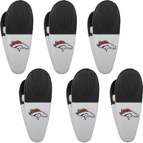 Siskiyou Sports NFL Denver Broncos Chip Clip Magnets, 6pk White, One Size