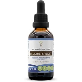 Secrets of the Tribe St. John's Wort Tincture Alcohol-Free Liquid Extract, Saint John's Wort (Hypericum Perforatum) Dried Herb (2 FL OZ)