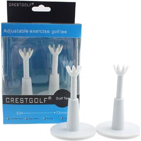 Crestgolf Golf Range Tees Adjustable Golf Tees-2pcs per Pack