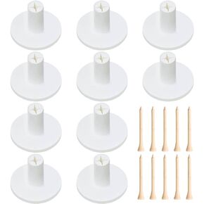 10 Set Golf Tee Holder Set,Golf Rubber Tee Holder Set for Practice & Driving Range Mats Size 1.5 Inch