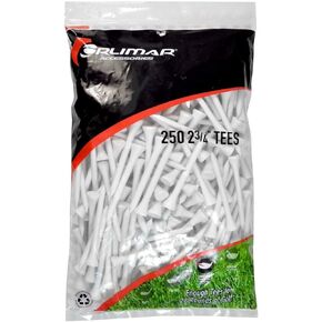 Orlimar Wood Golf Tees Multiple Colors, Assorted Sizes 2-1/8 inch, 2-3/8 inch, 2-3/4 inch 3-1/4 inch or 4 inch Tall Golf Tees, 30, 75, 100, 200, 250, 500 Bulk Packs