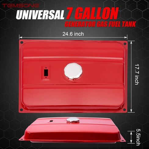 Universal 5 Gallons Generator Gas Fuel Tank with Chrome Gas Cap and Filter Compatible with EC2500 18.9 Liter in Kuwait