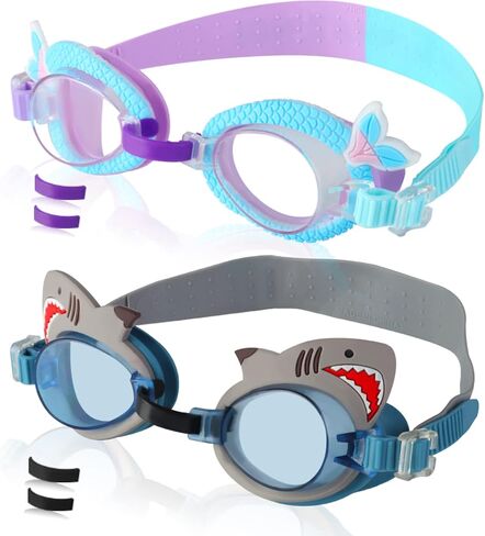 Kids Swim Goggles No Leaking Anti Fog Waterproof Adjustable Goggles for Kids Ages 2-14 Toddler Boys Grils in Saudi Arabia