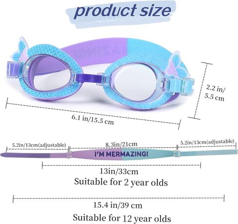 Kids Swim Goggles No Leaking Anti Fog Waterproof Adjustable Goggles for Kids Ages 2-14 Toddler Boys Grils in Saudi Arabia