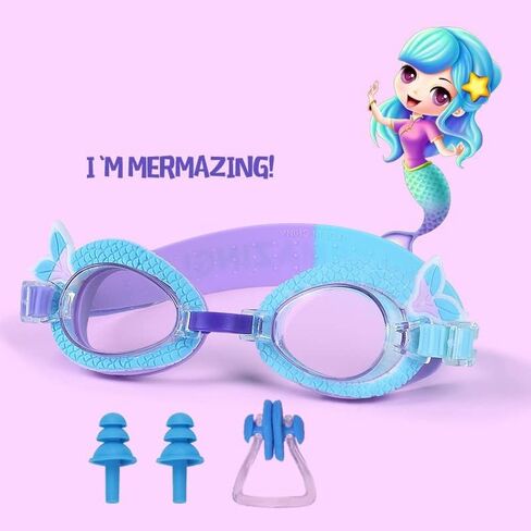 Kids Swim Goggles No Leaking Anti Fog Waterproof Adjustable Goggles for Kids Ages 2-14 Toddler Boys Grils in Saudi Arabia