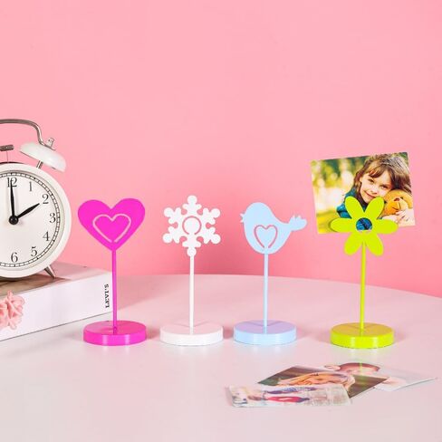 Mollytek 4 حزمة حامل صور سطح المكتب مع مقاطع بطاقة بريدية هدية بطاقة عرض صورة حامل ديكور شجرة حامل حامل لحفلات الزفاف (دولاب الهواء) in Kuwait