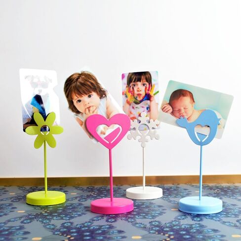 Mollytek 4 حزمة حامل صور سطح المكتب مع مقاطع بطاقة بريدية هدية بطاقة عرض صورة حامل ديكور شجرة حامل حامل لحفلات الزفاف (دولاب الهواء) in Kuwait