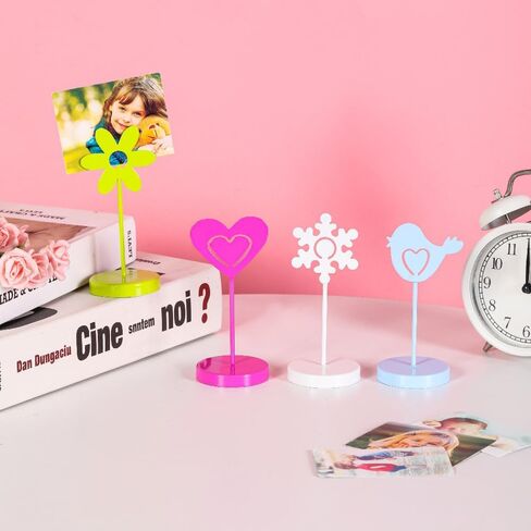 Mollytek 4 حزمة حامل صور سطح المكتب مع مقاطع بطاقة بريدية هدية بطاقة عرض صورة حامل ديكور شجرة حامل حامل لحفلات الزفاف (دولاب الهواء) in Kuwait