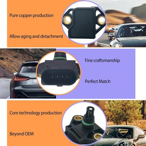 2024 ترقية 0281002401 038906051C مستشعر خريطة الضغط المطلق المنوع 3 بار لفولكس واجن جولف باسات سكودا جيتا طوارق بنتلي أودي فورد ميتسوبيشي بورش MAP مستشعر ضمان لمدة سنة in Kuwait