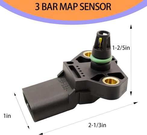 2024 ترقية 0281002401 038906051C مستشعر خريطة الضغط المطلق المنوع 3 بار لفولكس واجن جولف باسات سكودا جيتا طوارق بنتلي أودي فورد ميتسوبيشي بورش MAP مستشعر ضمان لمدة سنة in Kuwait