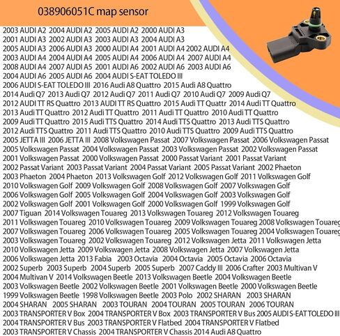 2024 ترقية 0281002401 038906051C مستشعر خريطة الضغط المطلق المنوع 3 بار لفولكس واجن جولف باسات سكودا جيتا طوارق بنتلي أودي فورد ميتسوبيشي بورش MAP مستشعر ضمان لمدة سنة in Kuwait