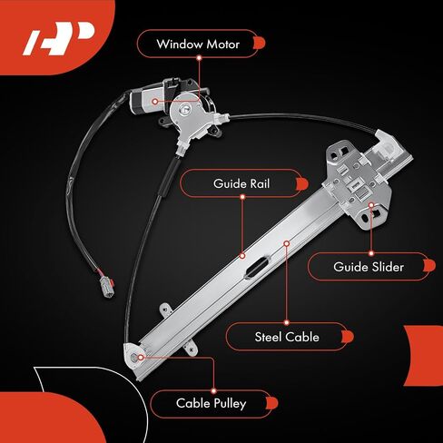 A-Premium Power Window Regulator with Motor Compatible with Honda Civic 2001-2005 (Sedan, US Built Only) Front Left Driver Side in Kuwait