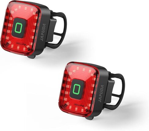 Bike Taillight, Japuda 2 Pack USB Rechargeable Bike Light Set,Super Bright Bike Light 100 Lumens,Led Bike Light,450mah Lithium Battery in Kuwait