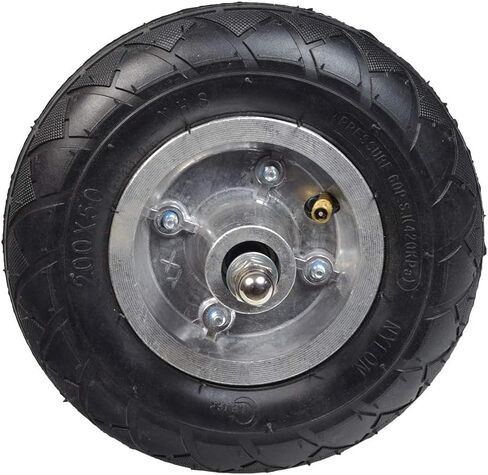 مجموعة العجلات الأمامية AlveyTech - مجموعة بديلة لعربة Razor Crazy Cart XL (V5+) 200x50 إطار هوائي، أنبوب، حافة، ضرس، لوحة سلسلة، عجلات لعربة الانجراف الكهربائية، ملحقات السكوتر الإلكتروني، عبوة واحدة in Saudi Arabia