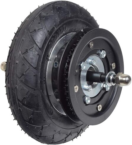 مجموعة العجلات الأمامية AlveyTech - مجموعة بديلة لعربة Razor Crazy Cart XL (V5+) 200x50 إطار هوائي، أنبوب، حافة، ضرس، لوحة سلسلة، عجلات لعربة الانجراف الكهربائية، ملحقات السكوتر الإلكتروني، عبوة واحدة in Saudi Arabia