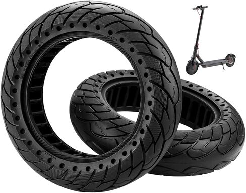 2 PCS 10''×2.5'' Scooter Solid Rubber Tires, Honeycomb Shock Absorption Tires, Explosion-Proof Kick Scooter Tyre, Replacement Front/Rear Wheels for Electric Scooters in Saudi Arabia