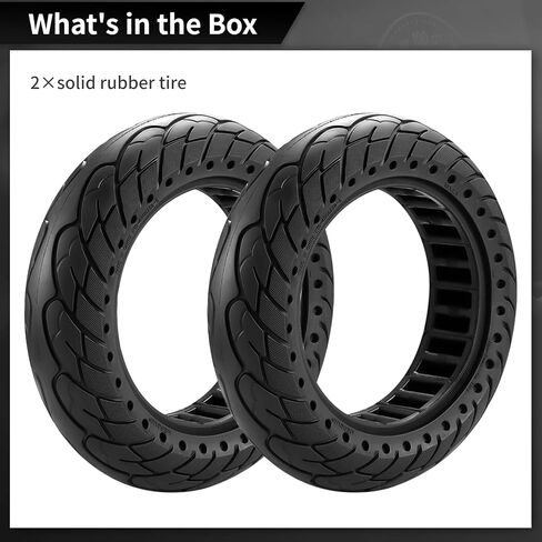 2 PCS 10''×2.5'' Scooter Solid Rubber Tires, Honeycomb Shock Absorption Tires, Explosion-Proof Kick Scooter Tyre, Replacement Front/Rear Wheels for Electric Scooters in Saudi Arabia