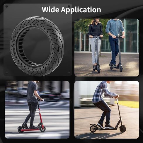 2 PCS 10''×2.5'' Scooter Solid Rubber Tires, Honeycomb Shock Absorption Tires, Explosion-Proof Kick Scooter Tyre, Replacement Front/Rear Wheels for Electric Scooters in Saudi Arabia