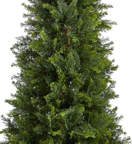 Nearly Natural 5.5ft Cypress Cone Topiary Artificial Tree, Green, UV Resistant, Indoor/Outdoor Use in Saudi Arabia
