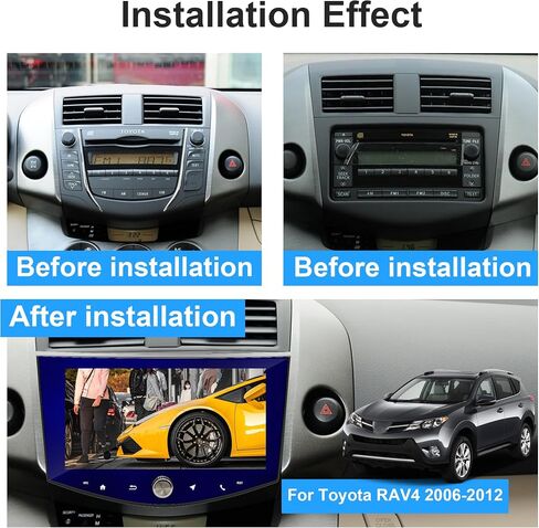Android 13 Car Radio for Toyota RAV4 2006-2012 Blu-ray 8 inch Touchscreen Car GPS Navigation with Wireless Carplay & Android Auto (8-Octa Core 4GB RAM 64GB ROM) in Kuwait