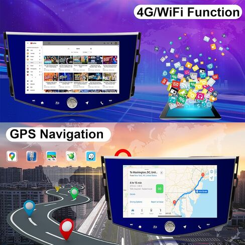 Android 13 Car Radio for Toyota RAV4 2006-2012 Blu-ray 8 inch Touchscreen Car GPS Navigation with Wireless Carplay & Android Auto (8-Octa Core 4GB RAM 64GB ROM) in Kuwait