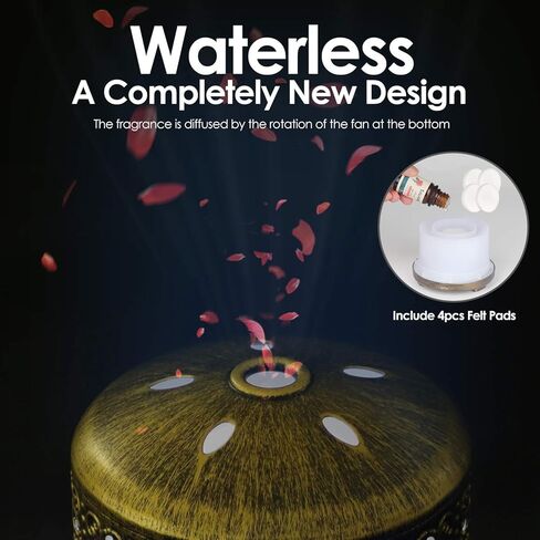 موزع روائح عطرية صغير لاسلكي، ناشر معدني لاسلكي للزيوت العطرية، ناشر روائح محمول للعلاج بالبطارية يعمل بالبطارية وشحن USB، ناشر للسيارة وغرفة النوم والحمام in Kuwait